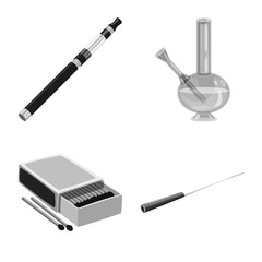 Vector illustration of health and nicotine icon. Collection of health and statistics vector icon for stock.