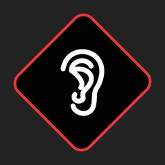 Ear Icon For Your Design,websites and projects.