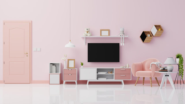 Interior poster mock up living room with colorful white sofa . 3D rendering.