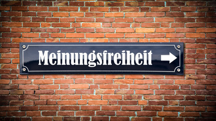 Fototapeta premium Schild 404 - Meinungsfreiheit