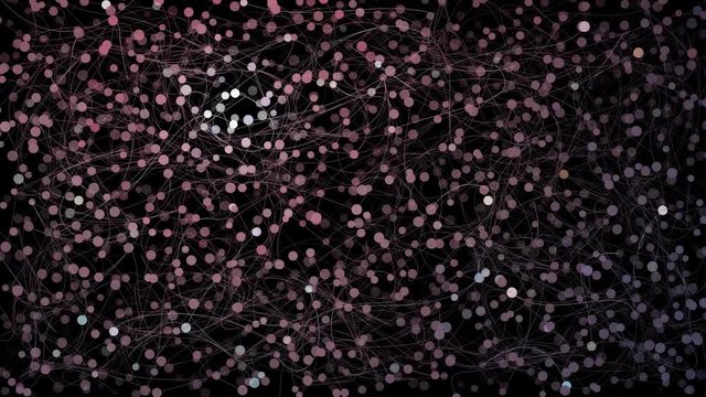 Abstract animated pattern as space model with stars, nebula, galaxies, planets, relict radiation, space noise, colorful seamless looped background