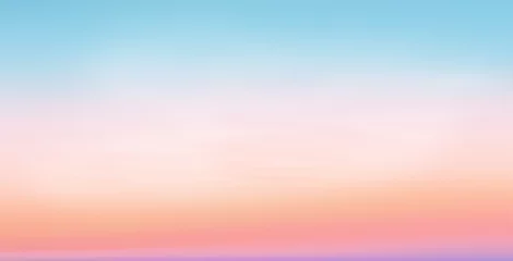 Poster Pastel colors vector romantic sunrise sky background © art_of_sun