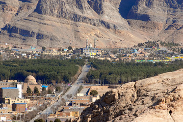 Iranian attractions. View at Saheb Zaman Mosque, Kerman, Iran.