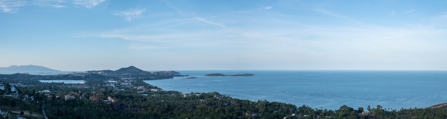 Fototapeta na wymiar Panorama view over the Gulf of Siam, Koh Samui, Suratthani, Thailand.