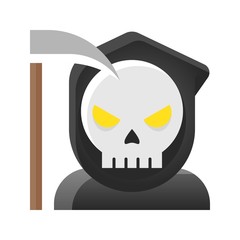 Angel of death vector illustration, Halloween gradient style icon