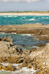 Mer et plage, pointe de la Torche, Finistère, Bretagne