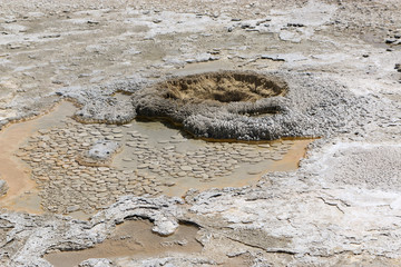 texture in hot spring mud