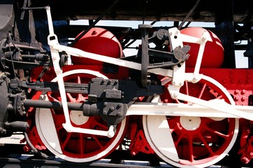 old steam locomotive wheels