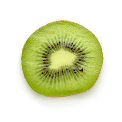 Naklejka na ściany i meble Half and Slice kiwi fruit isolated on white background.