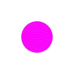 Bright violet circle vector icon on white