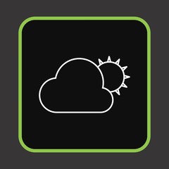 Sun And Cloud Icon For Your Design,websites and projects.