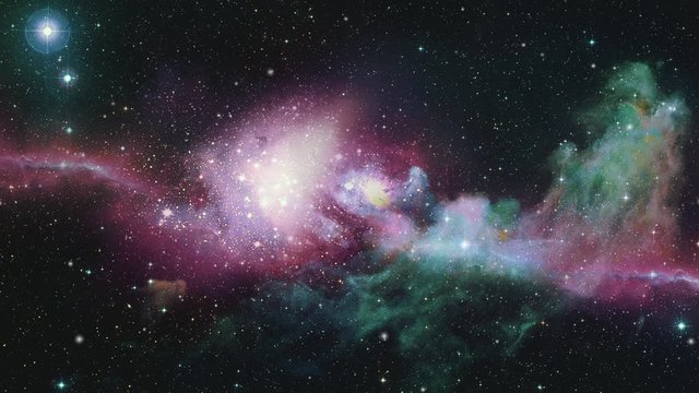 Space Galaxy With nebula and stars simulation  The Galaxy motion graphics file contains a great animation of a space Galaxy with a nebula and stars simulation. You can use this for many projects.