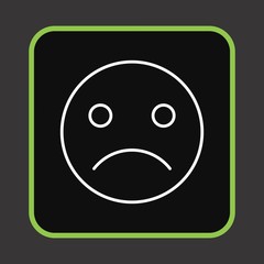 Sad Emoji Icon For Your Design,websites and projects.