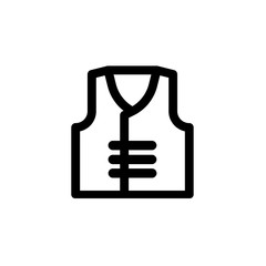 high visibility vest, reflective vest icon vector illustration