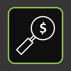 Money Search Icon For Your Design,websites and projects.