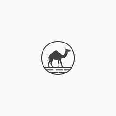 Camel Logo Icon Design Template Vector Illustration