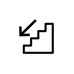 downstairs icon, downstairs vector