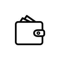 Wallet icon, modern flat design