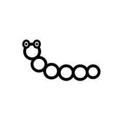 worm icon vector. animals icon vector line style
