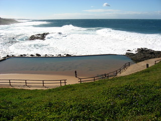 The tidal pool at Tinley manor beach, near the Tugela mouth.