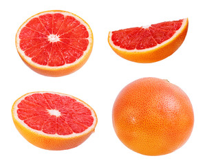 Obraz na płótnie Canvas grapefruit isolated on white background