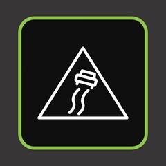 Slippery Road Sign Icon For Your Design,websites and projects.Slippery Road Sign Icon For Your Design,websites and projects.