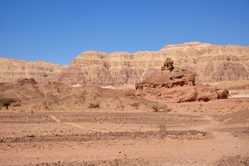 Fototapeta premium Rock on the desert in Israel