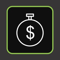 Dollar Timer Icon For Your Design,websites and projects.