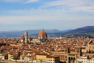 Fototapeta na wymiar The ancient city of Florence, Italy