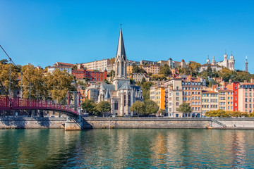 Fototapeta na wymiar City of Lyon in daytime