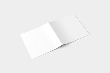 Square Magazine Brochure Blank White Mockup