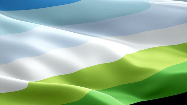 Rainbow Non binary Man Pride Flag video waving in wind. Neutrois Man Bigender Flag background Neutrois Man Bigender  non-binary, null gender. Rainbow Pride LGBT Flag Looping Closeup 1080p Full HD 1920