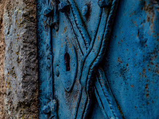 Old Gate made of wrought iron, on Moenchsberg, Salzburg, Austria