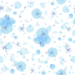 Snowflakes Seamless Pattern © Mama Yola