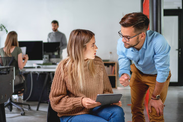 Creative people working at startup	