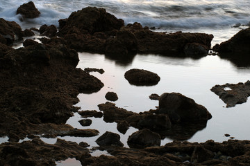 sea and cliffs  la gomera spain