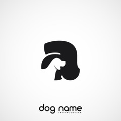Initial Letter A Dog Logo And Icon Name Dog Design Vector.