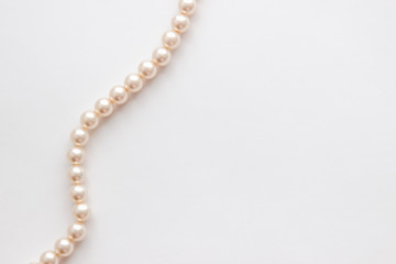 Pearls on white background - 298091963