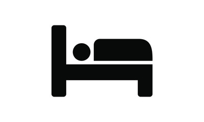 Fototapeta premium hotel, bed icon vector