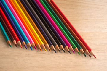 Fototapeta premium color pencils isolated on white background