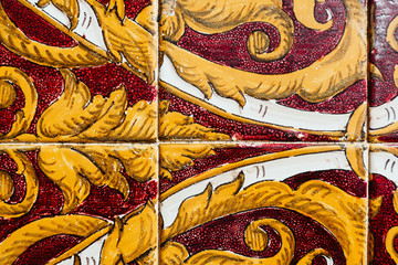 Great for textures Andalusia style wall Azulejos tiles background