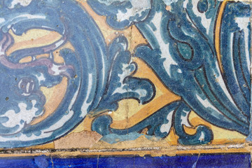 Great for textures Andalusia style wall Azulejos tiles background