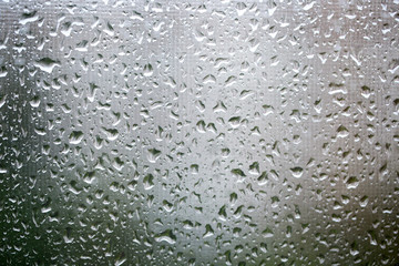 Raindrops on window glass