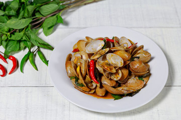 Stir Fried Clams with Roasted Chili paste