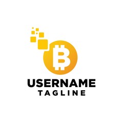 Bitcoin logo icon vector modern and simple