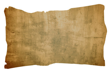 old sheet of paper with burnt edges isolated on white
