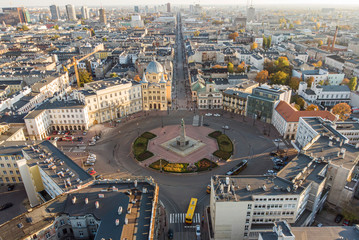 Łódź- widok na Plac Wolności. © Tomasz Warszewski