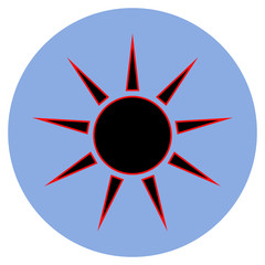 Sunny weather vector sun icon