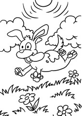 Coloring Page Outline Of cartoon dog. Cute puppy sitting. Pet. Coloring book for kids