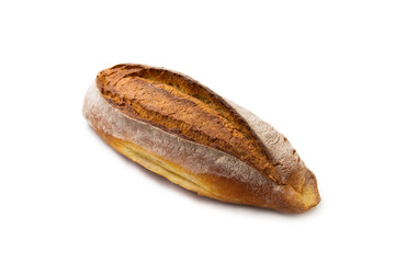 Ciabatta, pane italiano isolato su fondo bianco